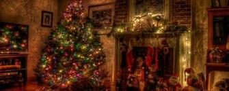 Wallpaper Tree Christmas Holiday Garland Fireplace Toys