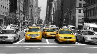 Computer Wallpaper Desktop Background New York Taxi Kb