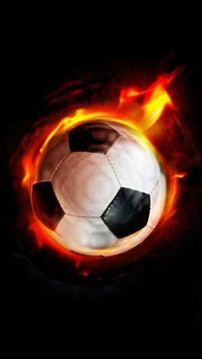 Flaming Soccer Ball Image Realestic With
