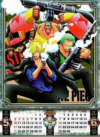 One Piece Calendar May To June Jpg