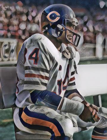 Walter Payton Chicago Bears Art Mixed Media By Joe Hamilton