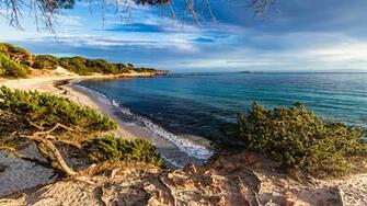 Desktop Wallpaper France Corsica Nature Waves Coast