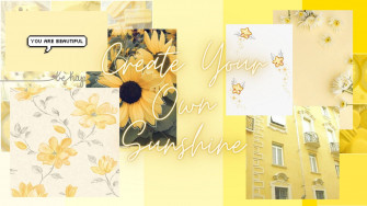 Yellow Collage Laptop Wallpaper