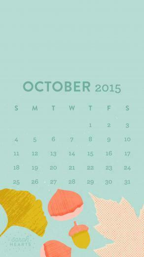 October Calendar Wallpaper Sarah Hearts