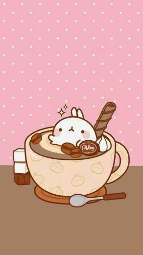 Love Pink Molang Espresso Wallpaper Kawaii Phone