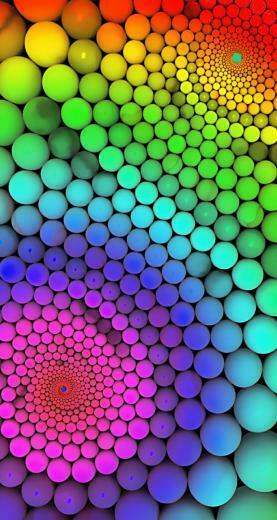 Spiral Circles iPhone Parallax Wallpaper