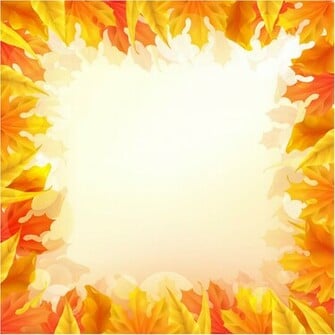 Fall Background Decorated With Autumn Leaves Foliage For Your
