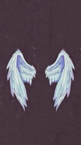Angel Wings Illustration iPhone Wallpaper