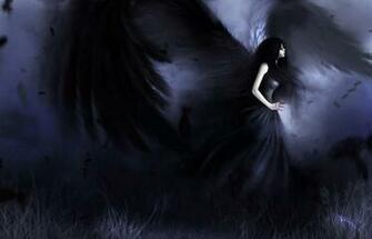 High Resolution Black Angel Desktop Laptop Ed In