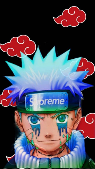Anime Characters In Their Stylish Supreme Looks Wallpaper
