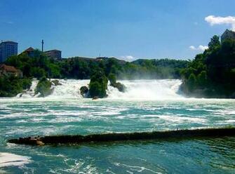 HD Wallpaper Rhine Falls Waterfall Roaring River Water Mass