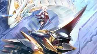 Elsword Eve Long Hair Mecha White Wallpaper Background