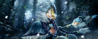 Crystal Maiden Rylai Girl Blonde Video Computer Games HD Wallpaper R01