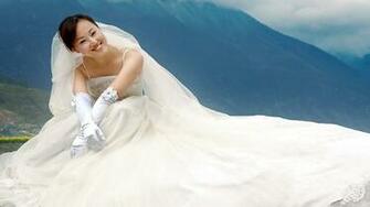 Wedding Dresses HD Wallpaper Asian White