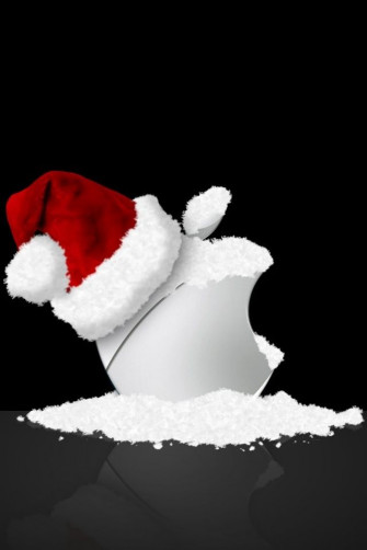 Apple Logo Christmas Wallpaper iPhone
