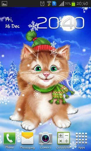 Winter Cat Live Wallpaper Screenshots How Does It Look