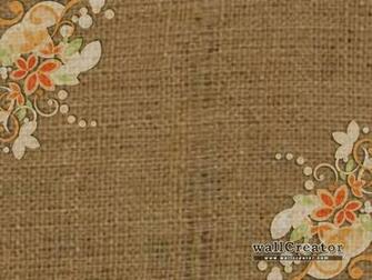 Burlap Orange Wallpaper