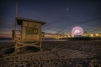 Santa Monica Beach Wallpaper Background