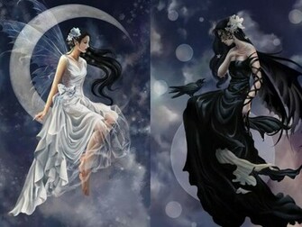 Beautiful Fairy Wallpaper Composed Of A Bad And Good