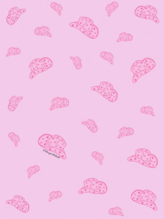 Cute Cowprint Cowgirl Hat Wallpaper