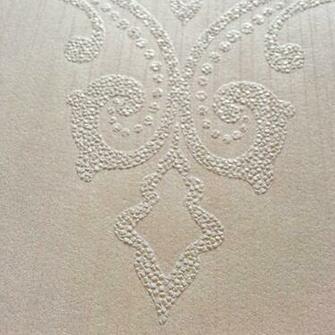 Surface Beige Damask Embossed Textured Nonwoven Wallpaper Rolls