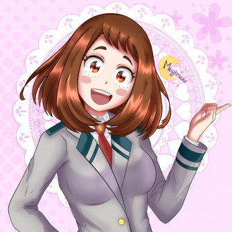 Uraraka Ochako Fanart By Mugimew Dfmr3dg Pre Wallpaper