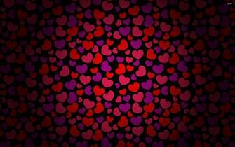 Red Heart Pattern Wallpaper Holiday
