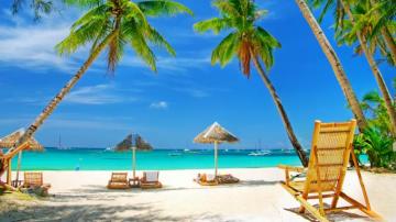 Tropical Paradise Beach Ultra HD Desktop Background Wallpaper For