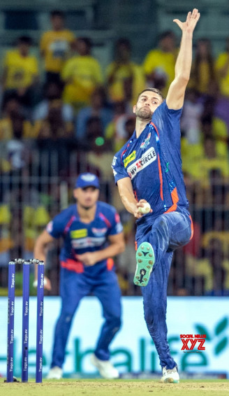Chennai Lsg Bowler Mark Wood In Action During Ipl Source