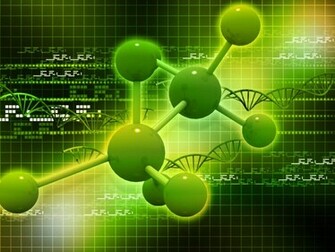 Green Molecule Wallpaper HD Desktop