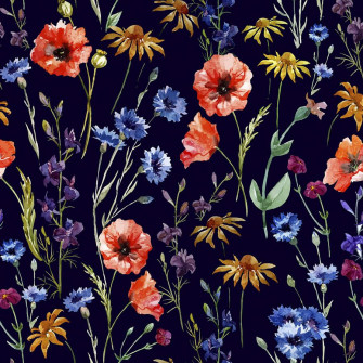 Vintage Wildflowers Wallpaper
