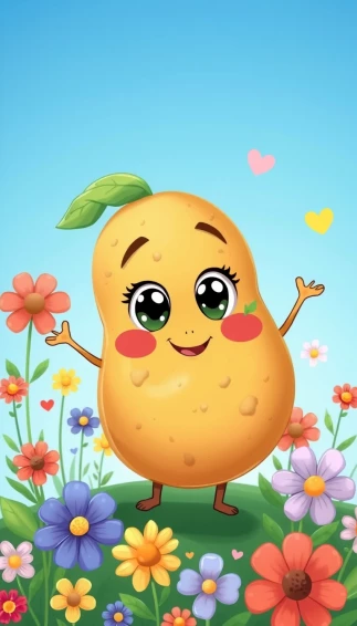 Cute Potato Wallpaper