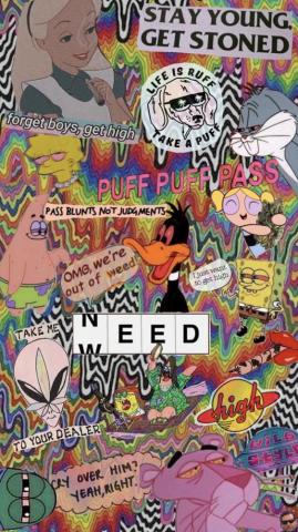 Collage Background Trippy iPhone Wallpaper