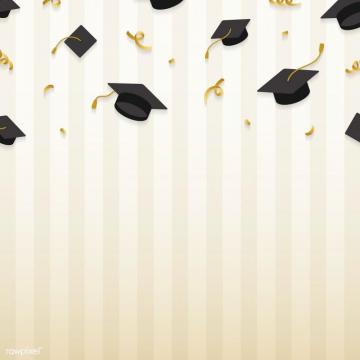 Graduation Background With Mortar Boards Vector Image By