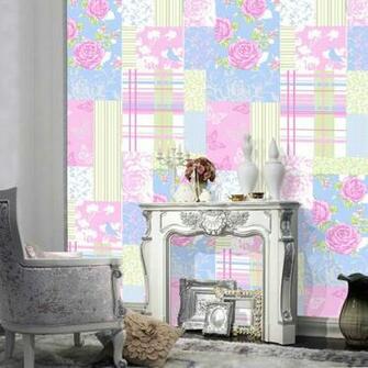 Pollyanna Candy Sky Patchwork Wallpaper Jpg