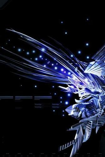 Blue Abstract Art Design iPhone Wallpaper