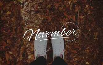 November Desktop Calendar Wallpaper Paper Leaf
