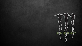 Wallpaper Monster Energy Logo Black And White Background HD