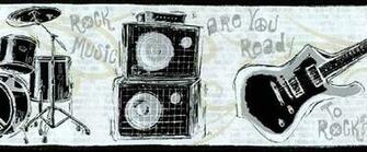 Rock N Roll Band Wallpaper Border Je3642b