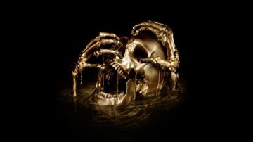 Skull Bones Head Gold Melting 8k Wallpaper HDwallpaper