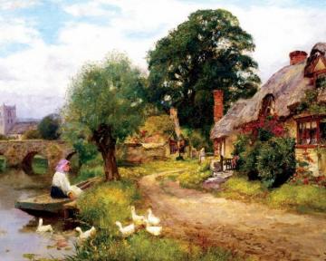 Old English Cottage Desktop Pc And Mac Wallpaper