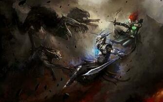 Dark Fantasy Horror Warrior Weapons Archer Knight Magic