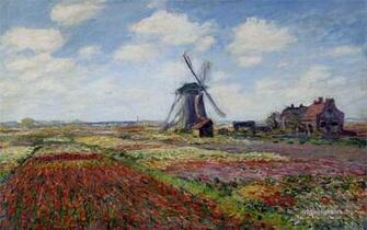 Claude Monet Wallpaper Fields Of Tulip