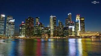 Singapore Skyline At Night Wallpaper