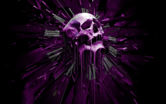 Abstract Skull Purple Wallpaper