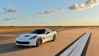 White Chevrolet Corvette C7 Stingray Wallpaper Car