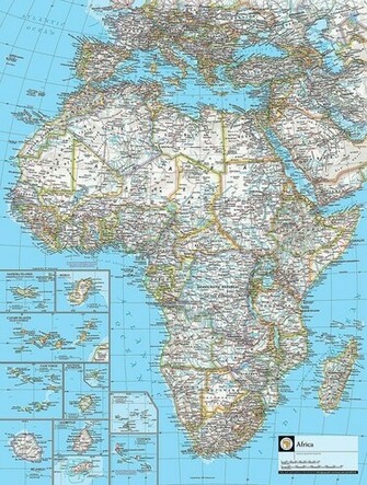 Map Of Africa Wallpaper Wall Mural Self Adhesive Multiple Sizes