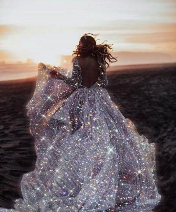 Sparkle Ballgown Fairytale Wedding Glitter Photography Classy