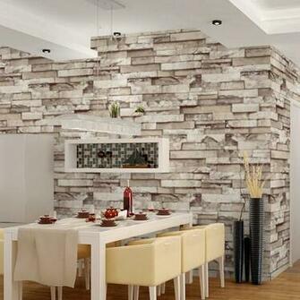 Aliexpress Buy 3d Stone Brick Print Vinyl Wallpaper 53m