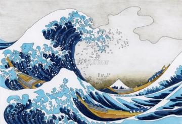 Vintage Wave Drawing Wallpaper Mural Wallmur